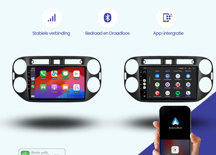 Volkswagen Tiguan CarPlay autoradio | 2007 t/m 2015 | Denago DNG-A394 | 9 inch | Android 13 | Draadloos CarPlay & Android Auto