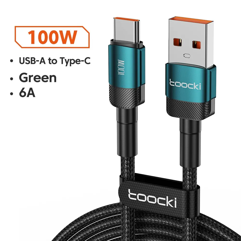 USB-A naar USB-C Kabel 2 Meter | Geschikt voor CarPlay & Android Auto | Groen