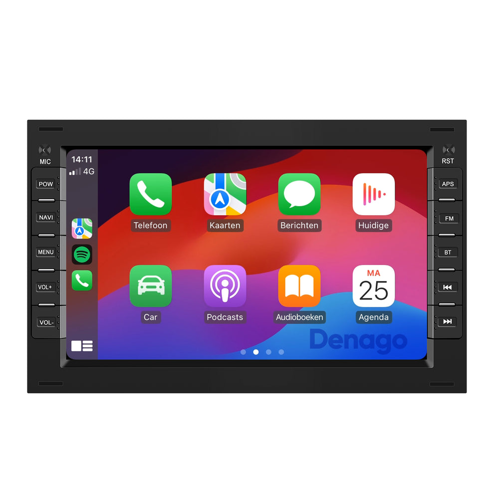 Ford Galaxy CarPlay autoradio | 2000 t/m 2006 | 4+64GB | Denago DNG-2718-7 | 7 inch | Android 15 | Draadloos CarPlay & Android Auto