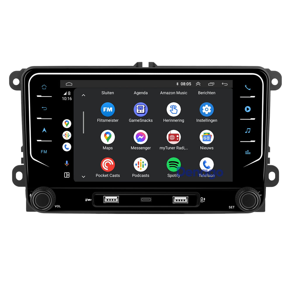 Skoda CarPlay autoradio | 2006 t/m 2017 | Denago DNG-3819-S | 7 inch | Android 13 | Draadloos CarPlay & Android Auto