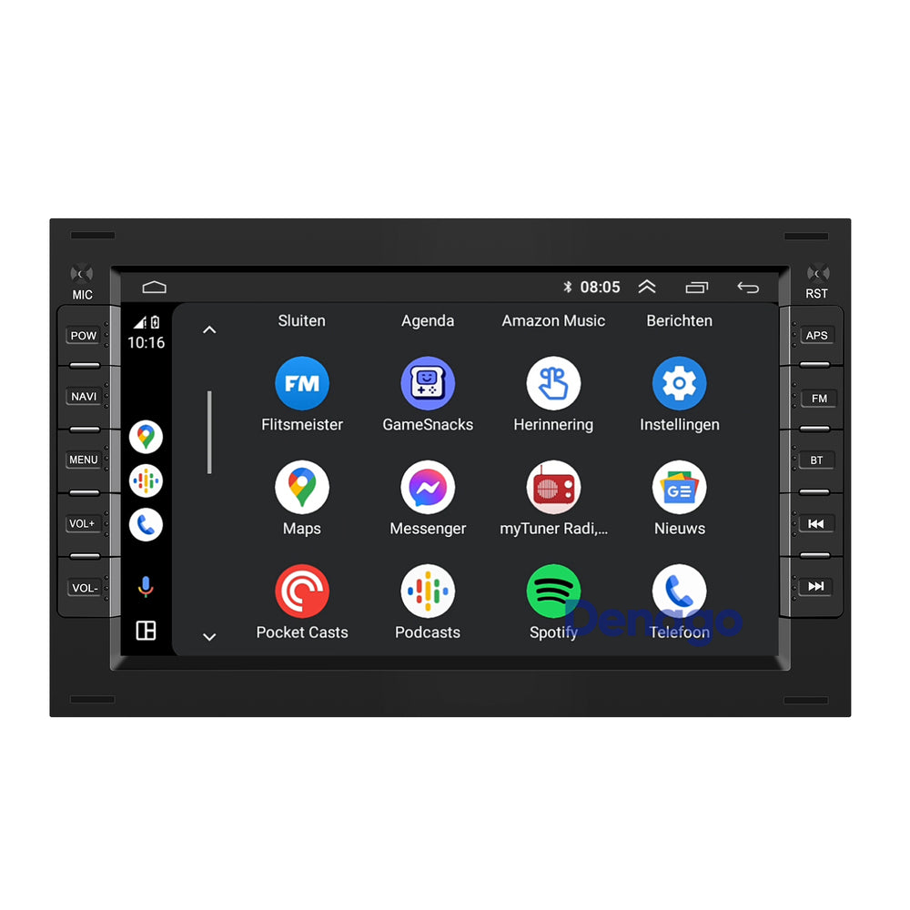 Ford Galaxy CarPlay autoradio | 2000 t/m 2006 | 4+64GB | Denago DNG-2718-7 | 7 inch | Android 15 | Draadloos CarPlay & Android Auto