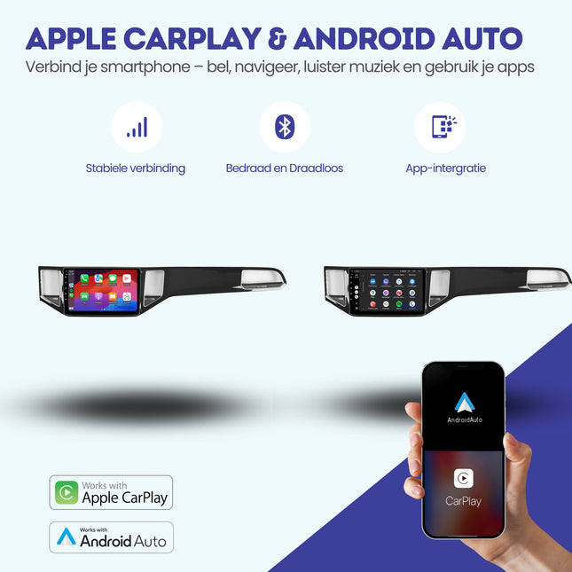 Volkswagen Golf Sportsvan | 2015 t/m 2021 | CarPlay autoradio | Denago DNG-A258 | 10 inch | Android 13 | Draadloos CarPlay & Android Auto