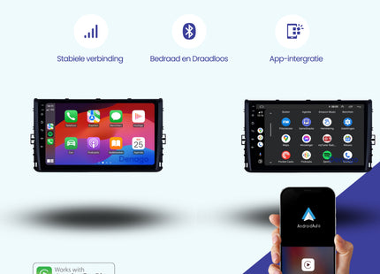 Volkswagen Golf Sportsvan CarPlay autoradio | 2017 t/m 2020 | Denago DNG-A373 | 9 inch | Android 13 | Draadloos CarPlay & Android Auto