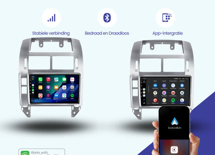Volkswagen Polo CarPlay autoradio | 1999 t/m 2009 | Denago DNG-A399 | 9 inch | Android 13 | Draadloos CarPlay & Android Auto