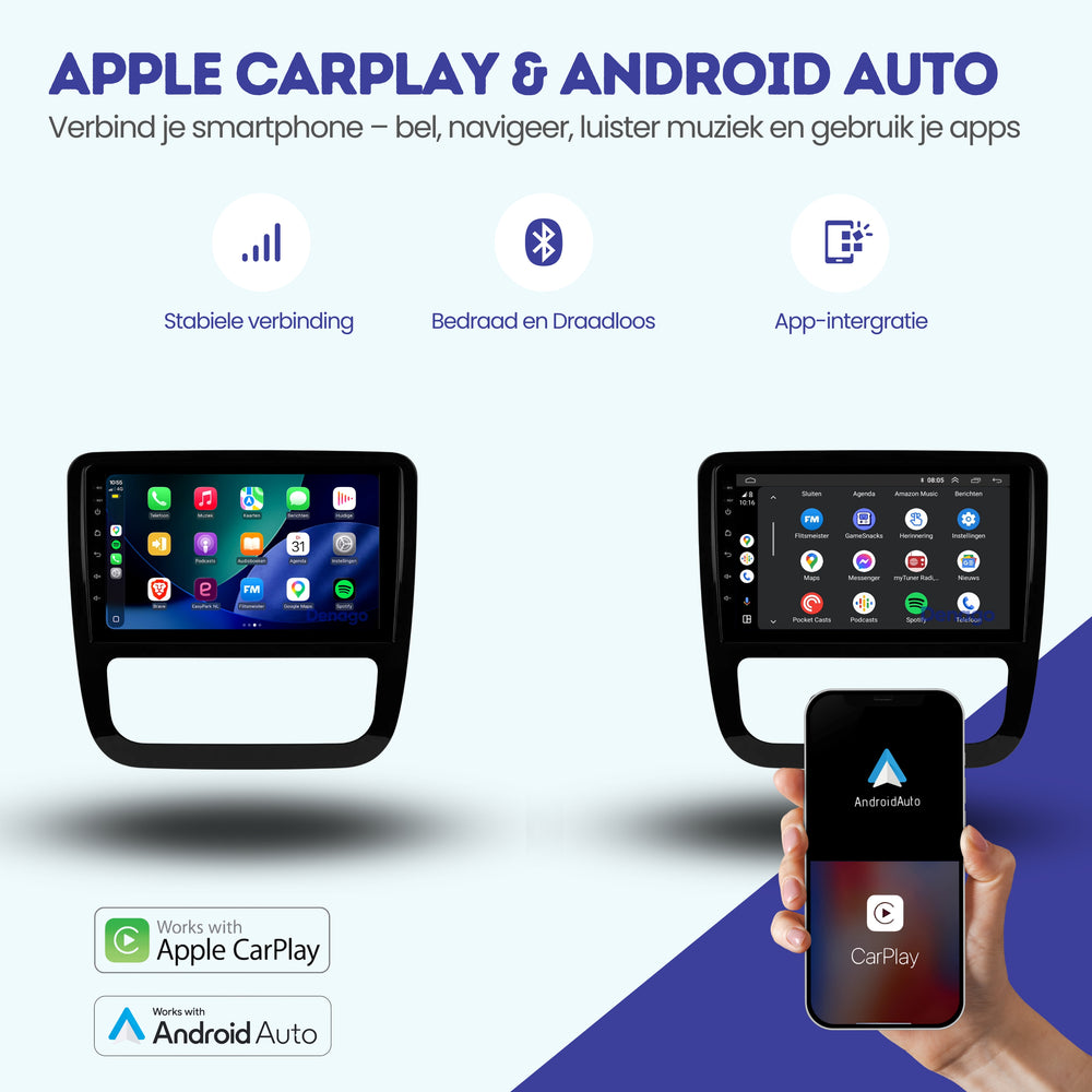 Volkswagen Scirocco CarPlay autoradio | 2008 t/m 2013 | Denago DNG-A462 | 9 inch | Android 13 | Draadloos CarPlay & Android Auto