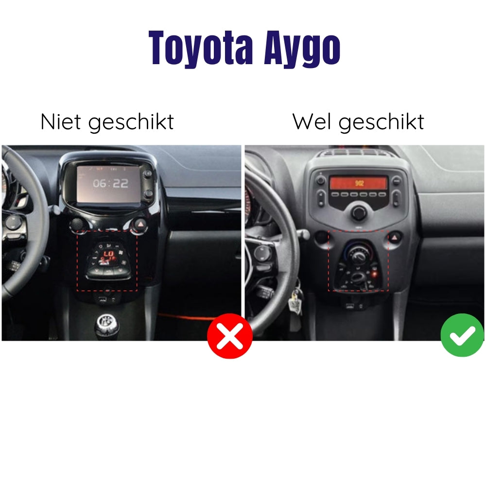 Autoradio Toyota Aygo X-wave CarPlay | 2015 à 2021 | Denago DNG-A263 | Écran 10 pouces | Android 13 | CarPlay sans fil & Android Auto