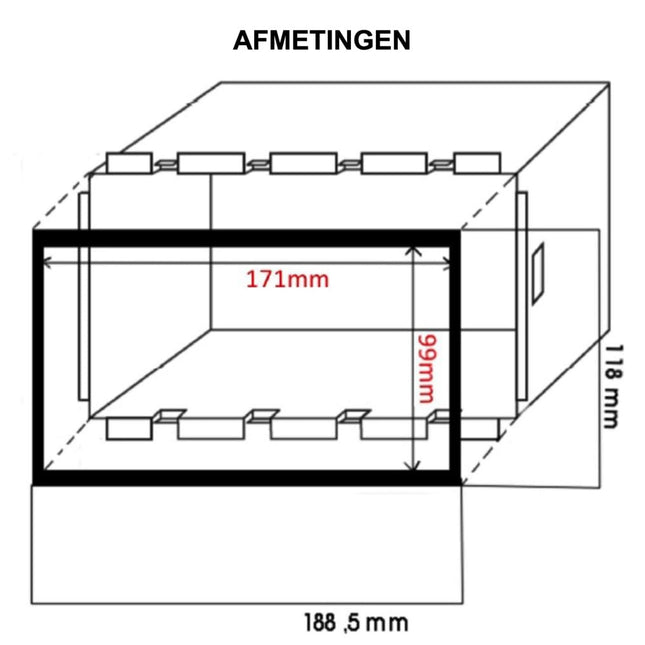 2-Din inbouwframe autoradio