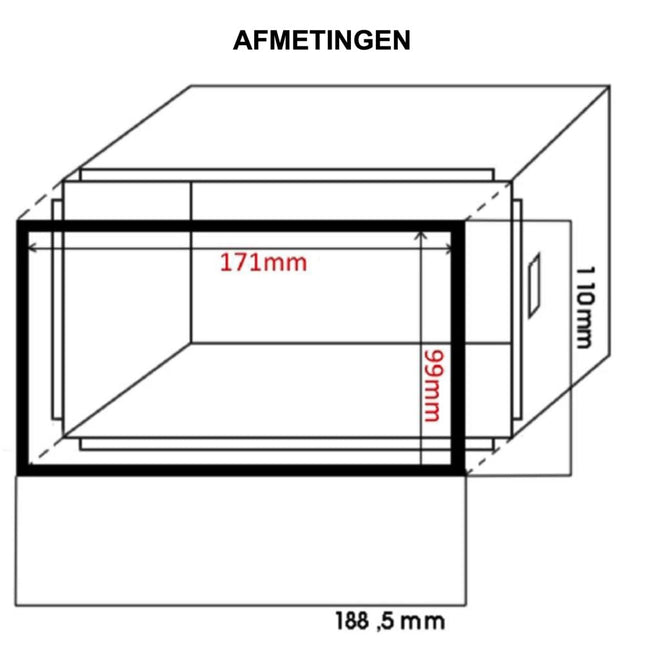 2-Din inbouwframe autoradio | 110mm hoog