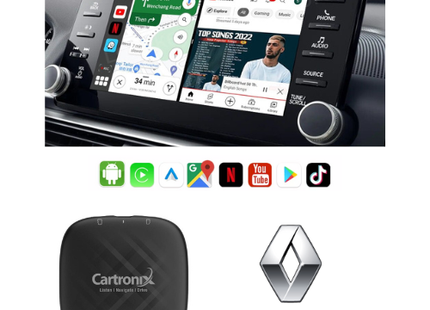 CarPlay YouTube box CTX-777 | Draadloos voor Renault  | Android 13