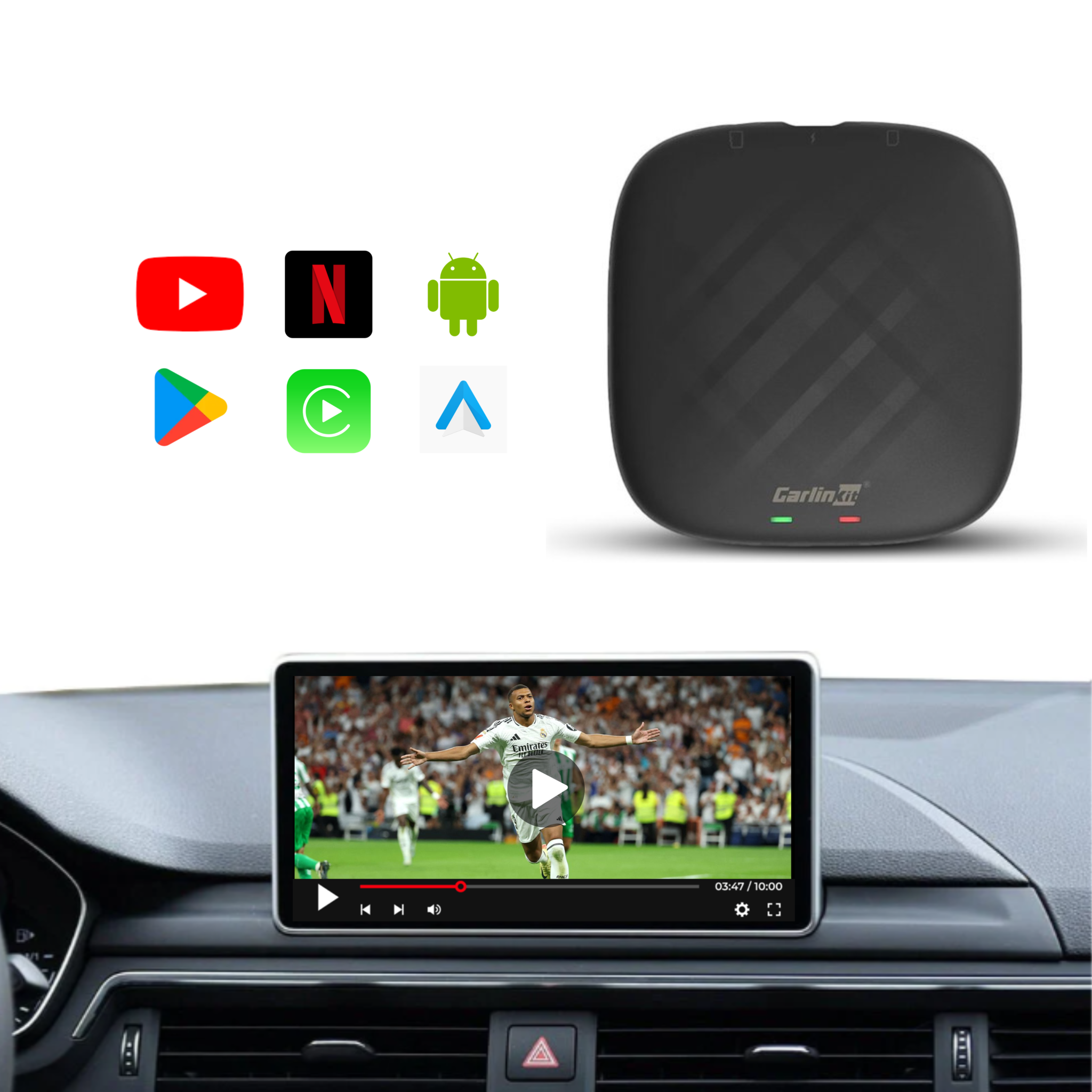 Carlinkit CarPlay ai Box | 3 GB | Android | Netflix & Youtube Carlinkit CarPlay ai Box | 3 GB | Android | Netflix & Youtube
