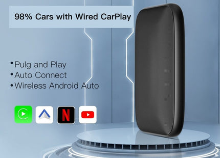 Cartronix CarPlay ai box | YouTube & Netflix | Draadloos