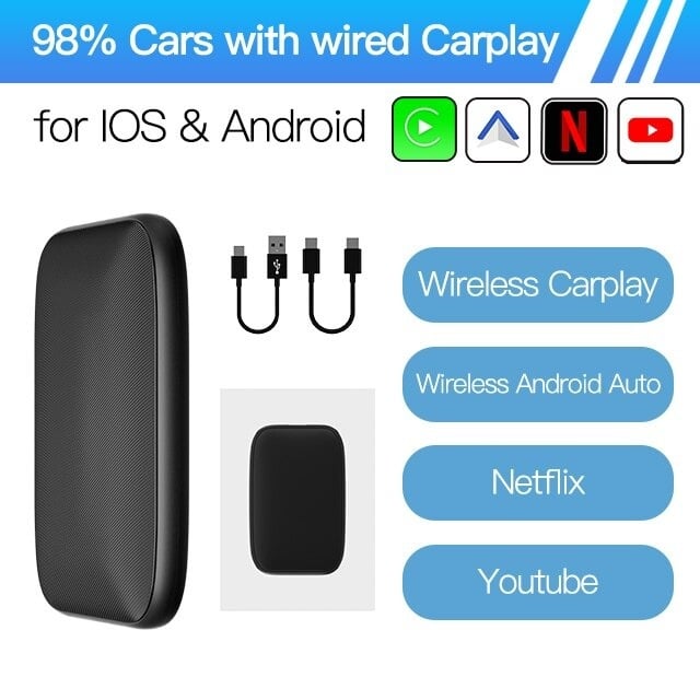 Cartronix CarPlay ai box | YouTube & Netflix | Draadloos