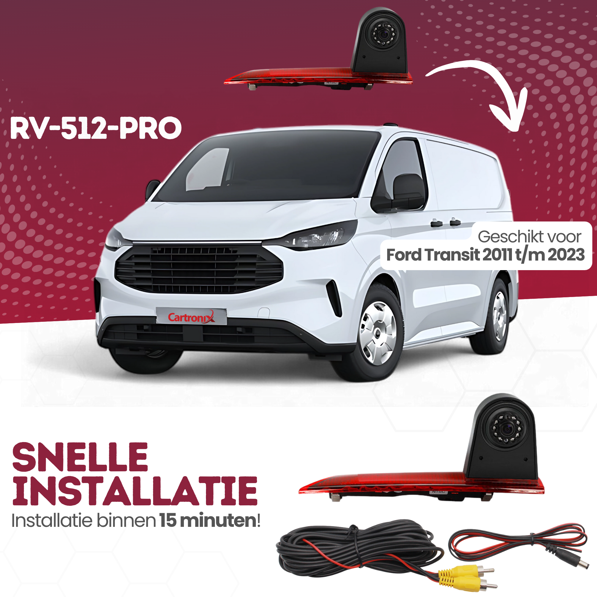Connects2 CAM-FD11 | Remlicht Camera voor Ford Transit Connect 2014-2017 Connects2 CAM-FD11 | Remlicht Camera voor Ford Transit Connect 2014-2017
