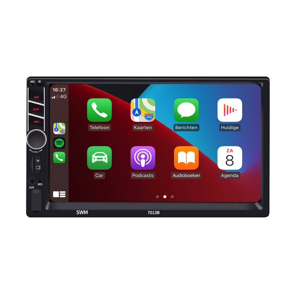 Radio para coche 2 DIN | Pantalla táctil de 7 pulgadas | Apple CarPlay y Android Auto | Bluetooth y USB |  Denago DNG-CP69