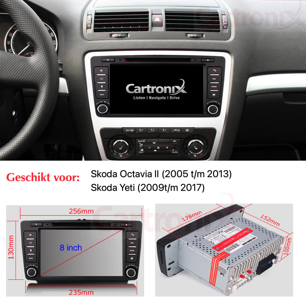 Skoda Octavia & Yeti CarPlay | Android 12 | Bluetooth | WI-FI