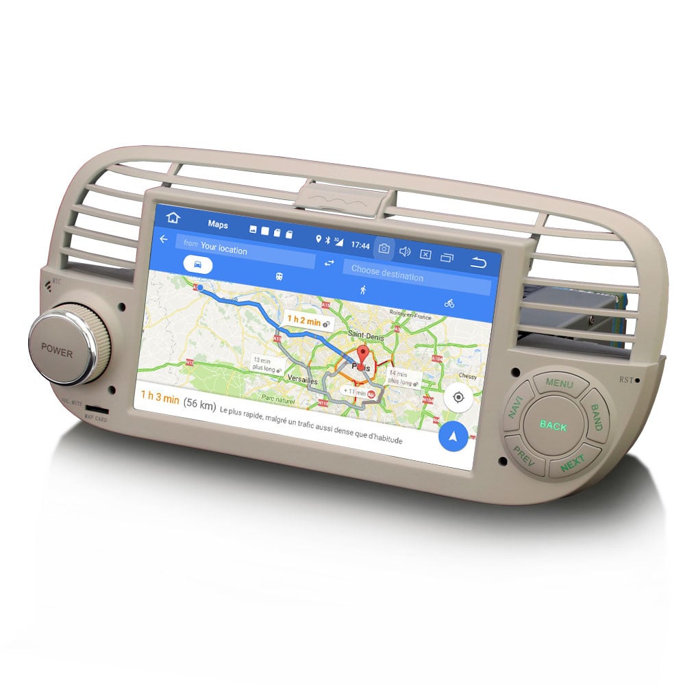 Fiat 500 CarPlay | 2007 t/m 2015 | Android 12 autoradio beige
