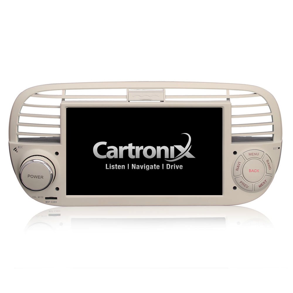 Fiat 500 CarPlay | 2007 t/m 2015 | Android 12 autoradio beige