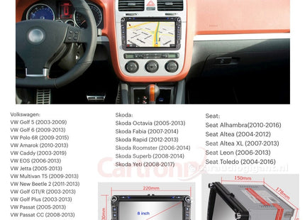 CarPlay Android 13 voor Volkswagen Golf 6 | 2009 t/m 2012 | 4GB | 8 INCH | Android auto