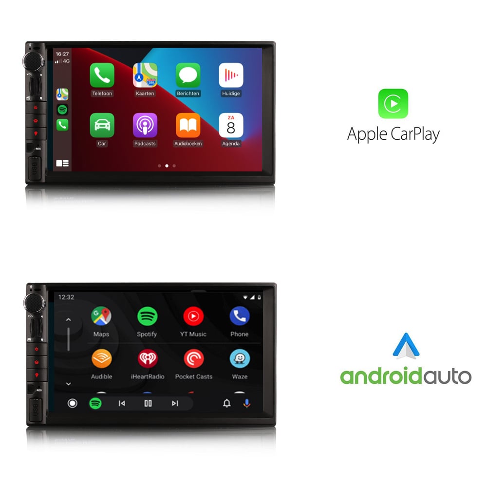 Dubbel-din autoradio | CarPlay | 4GB/64GB | Android Auto