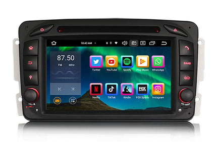 Mercedes C CLK A SLK R170 Klasse CarPlay navigatie | Android 13 | Android Auto