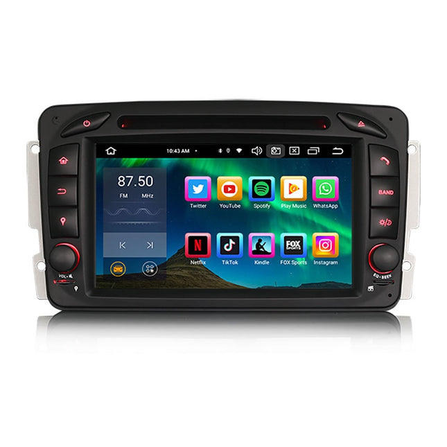 Mercedes C CLK A SLK R170 Klasse CarPlay navigatie | Android 13 | Android Auto
