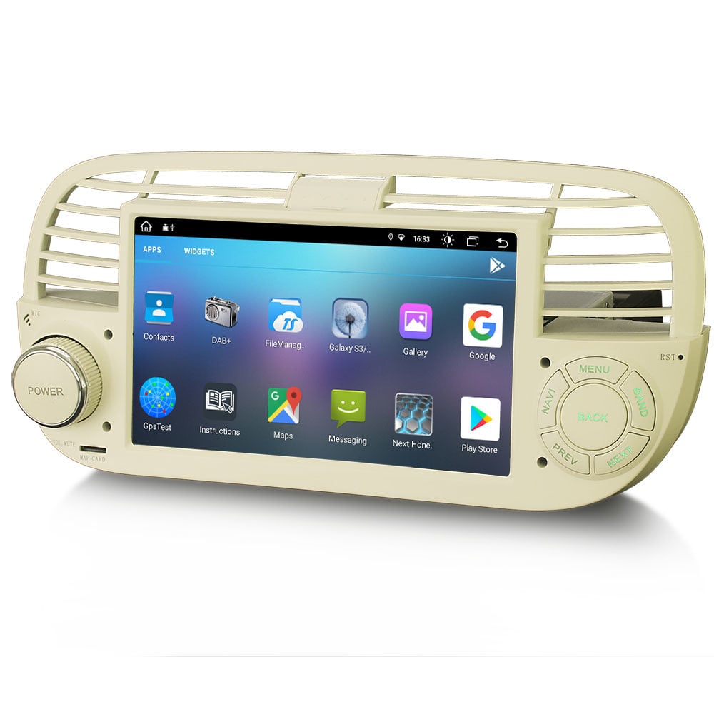 Fiat 500 CarPlay | 2007 t/m 2015 | Android 12 autoradio beige