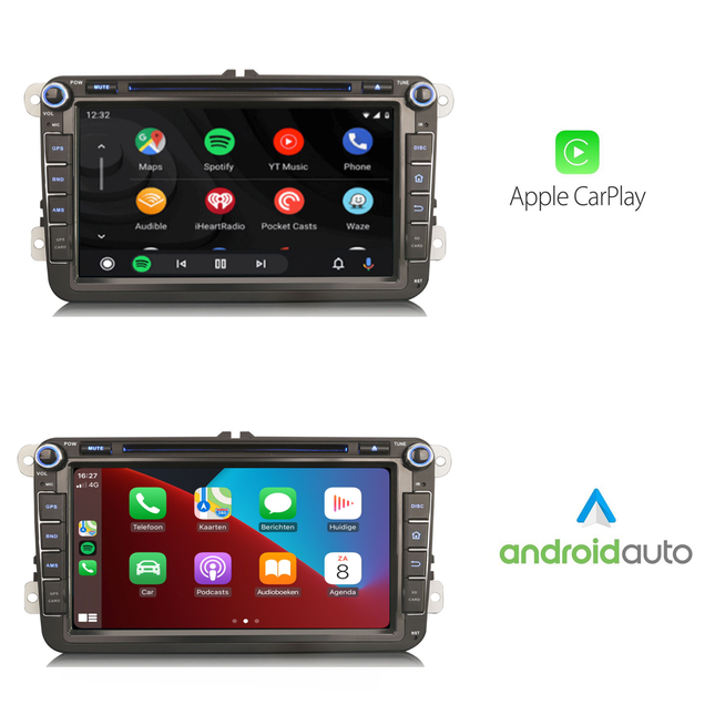 CarPlay Skoda autoradio 8 INCH | Android auto | 4GB 8-core
