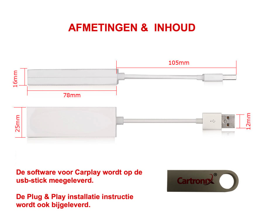 Cartronix CTX-2233 | CarPlay dongle | Android car