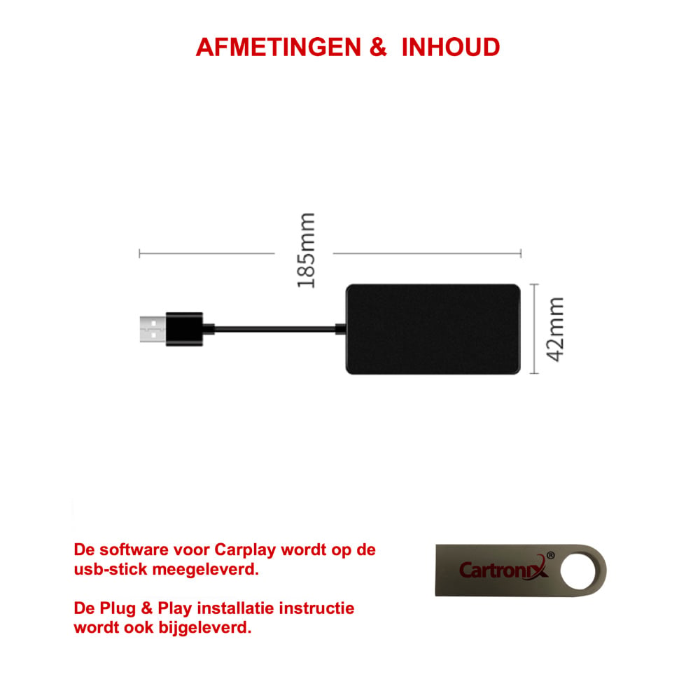 CTX-2266 | Wireless CarPlay dongle | Android auto |  Apple carplay for car radio
