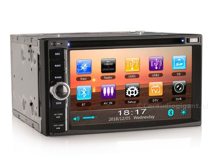 2-DIN Autoradio | 6.2 Inch HD Scherm | Dubbel Din | Bluetooth