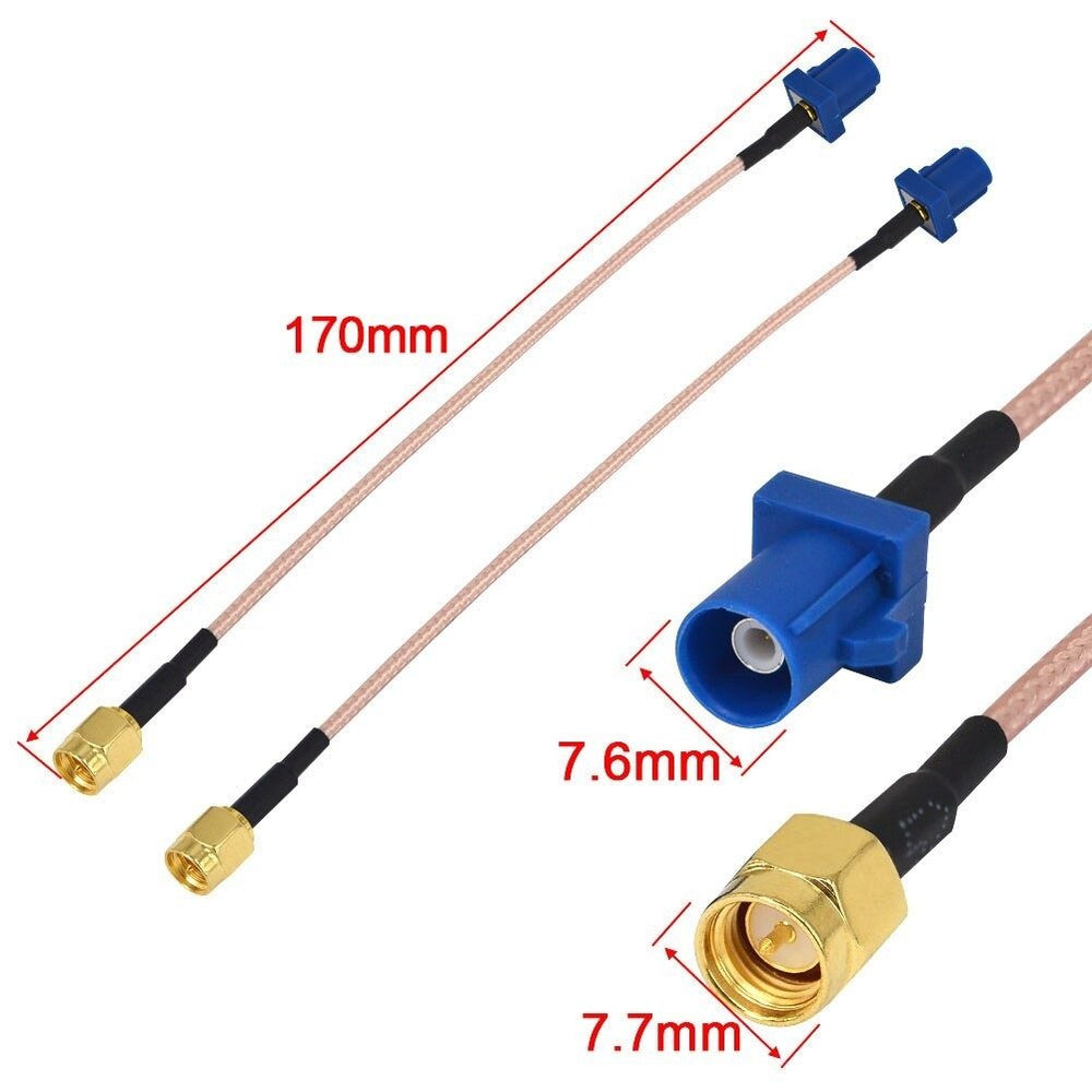 GPS verloopkabel adapter | Fakra (m) naar sma (m)