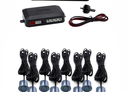 Cartronix Parkeersensoren Set (8 sensoren)|Grijs | Parkeerhulp | CTX-RFP-08
