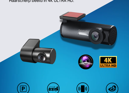 Davilon D1-DUAL Dashcam 4K | Voor & Achter | 2024 APP Model