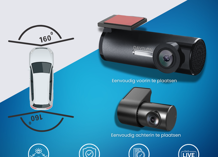 Davilon D1-DUAL Dashcam 4K | Voor & Achter | 2024 APP Model