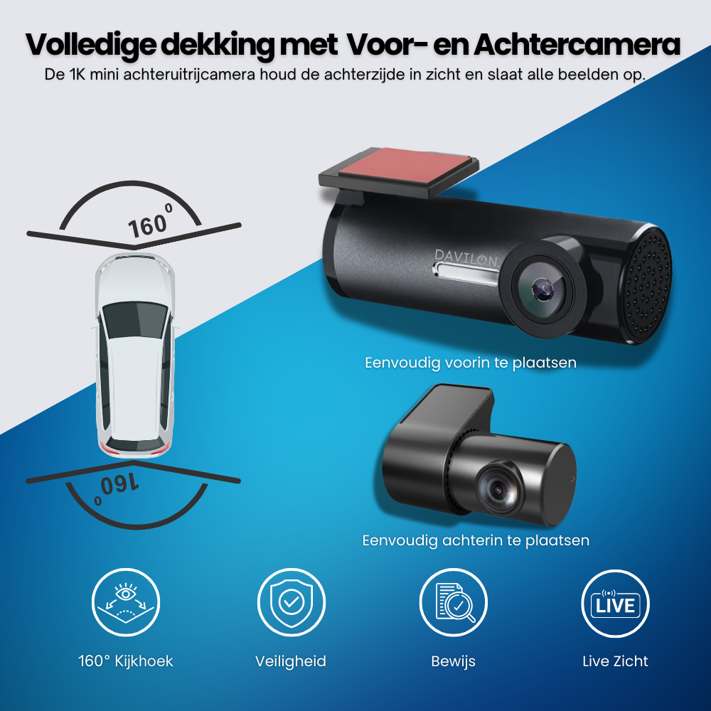 4-kanaals wifi-dashcam voor in de auto, 360-graden panoramische 4-kanaals wifi-dashcam voor in de auto, 360-graden panoramische