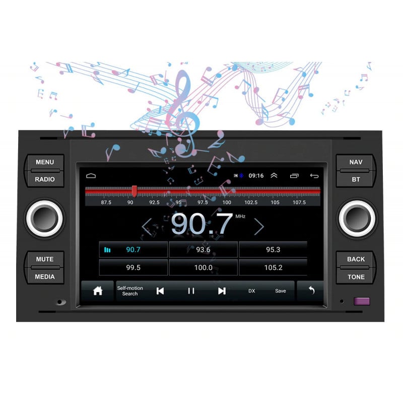 Ford Focus autoradio navigatie | Android 9.1 | Fiësta Transit Connect C-Max