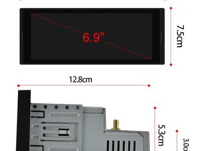 Enkel-DIN Autoradio met 6.9 INCH Touchscreen – De Alles-in-één | Android 10