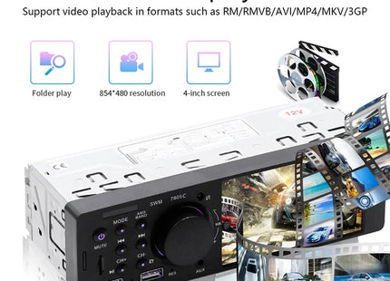 Enkel Din Autoradio met 4.1 INCH scherm | Bluetooth & USB