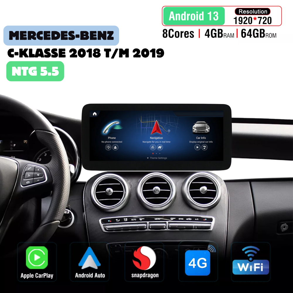 Mercedes C-Klasse Facelift CarPlay 2018 t/m 2020 | Android Auto  | NTG 5.5