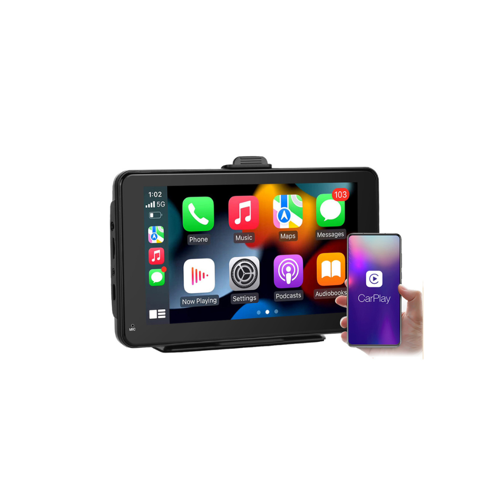 Portable 7 INCH CarPlay Screen - Online navigation - Universal - 2024