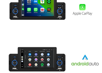 1-Din CarPlay & Android Auto | 5 INCH | Bluetooth & USB