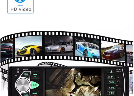 Enkel Din Autoradio met 4 INCH scherm en camera | Bluetooth & USB