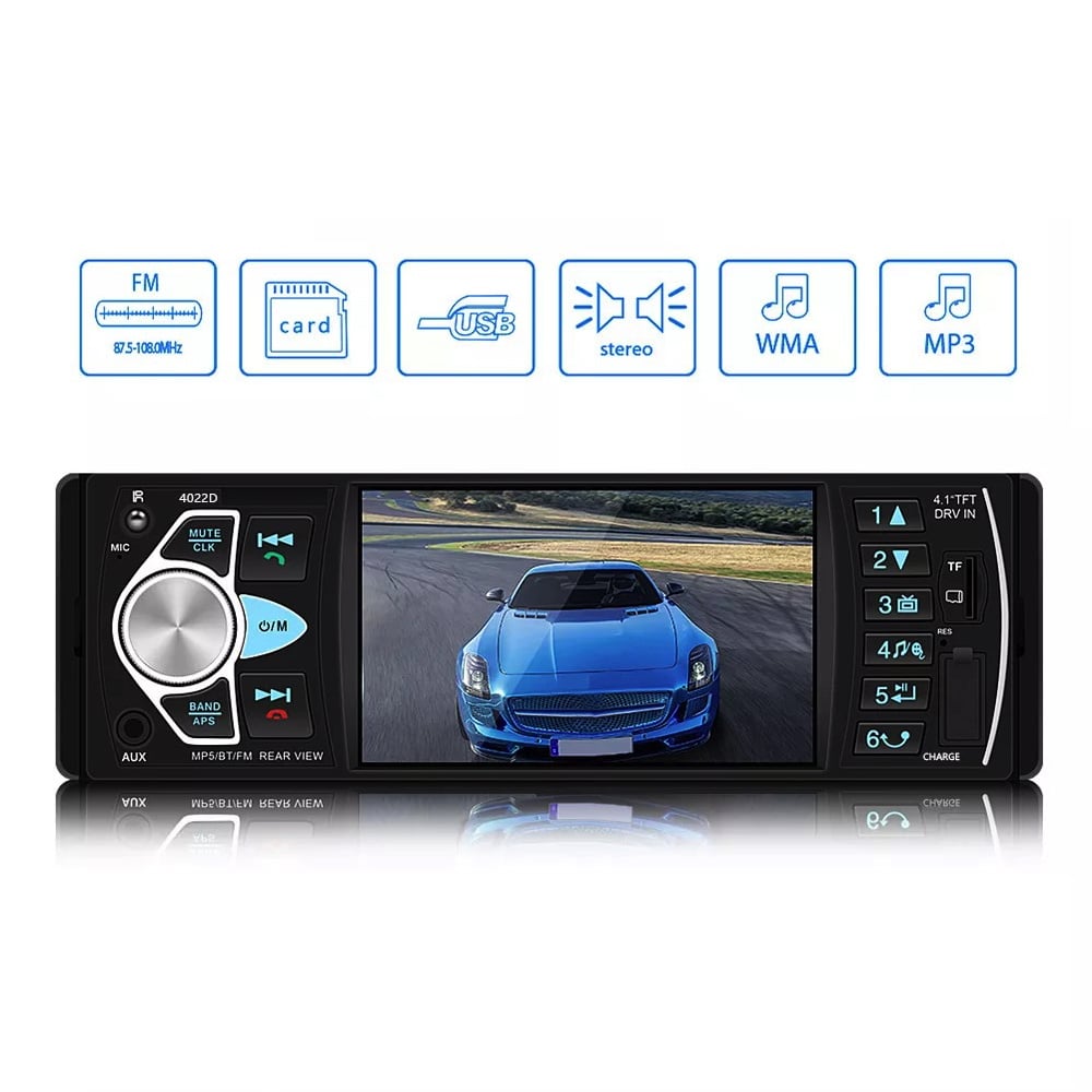 Enkel Din Autoradio met 4 INCH scherm | Bluetooth & USB