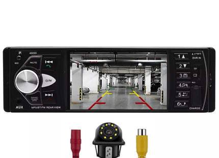 Enkel Din Autoradio met 4 INCH scherm en camera | Bluetooth & USB