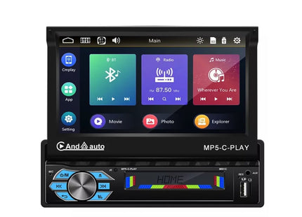 Denago - 1Din Autoradio | Carplay & Android Auto | klapscherm