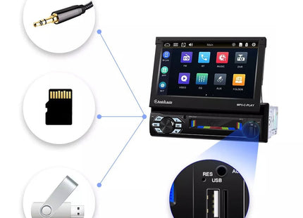 Denago - 1Din Autoradio | Carplay & Android Auto | klapscherm