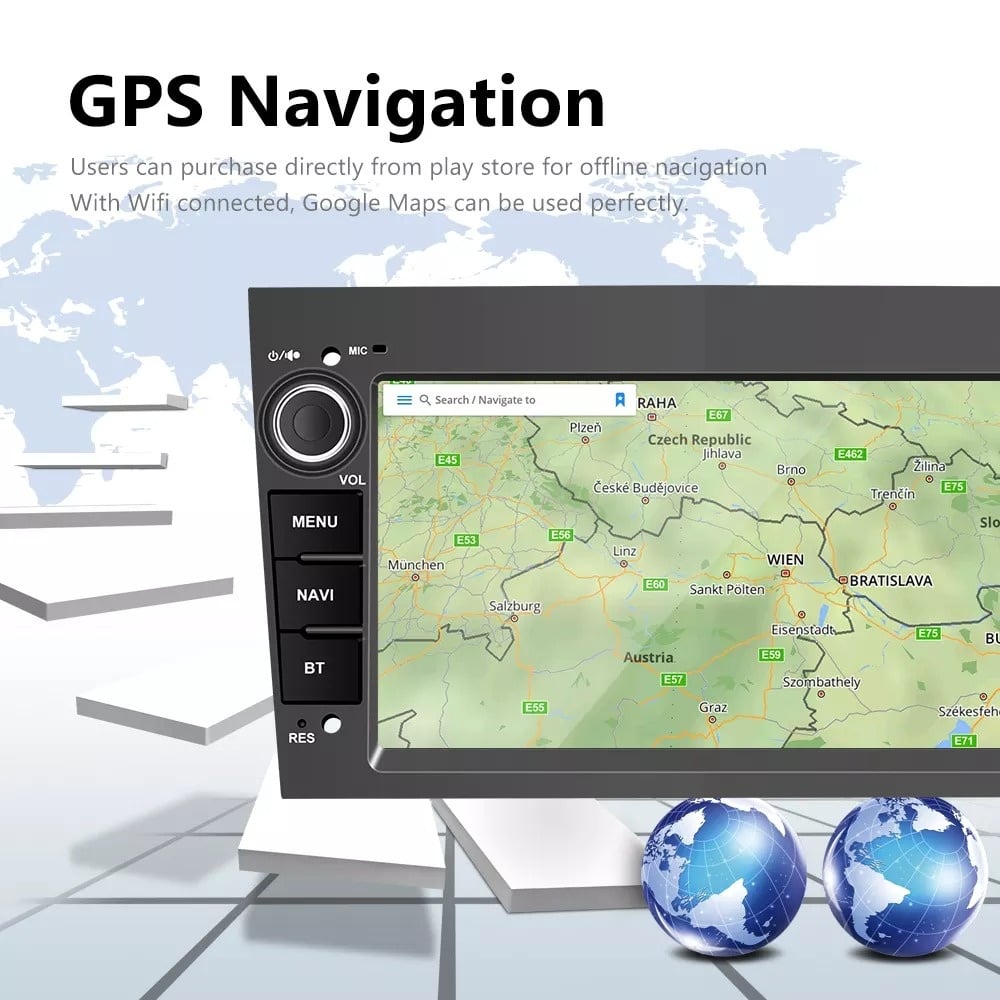Denago | Opel Autoradio Grijs met navigatie | 6+128GB | Android 15