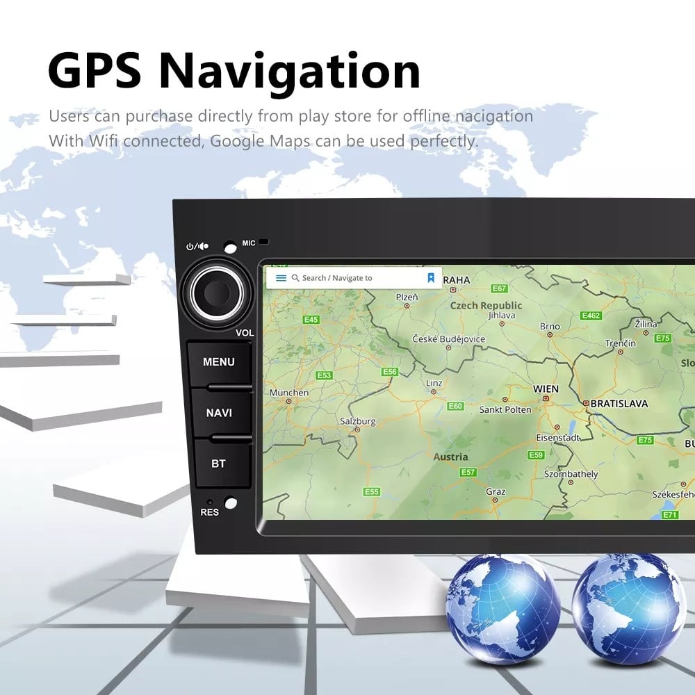 Radio de coche Opel Autoradio negra con Carplay y Android auto