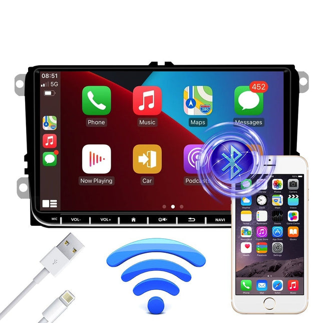 9 INCH Skoda Draadloos CarPlay | Android 10