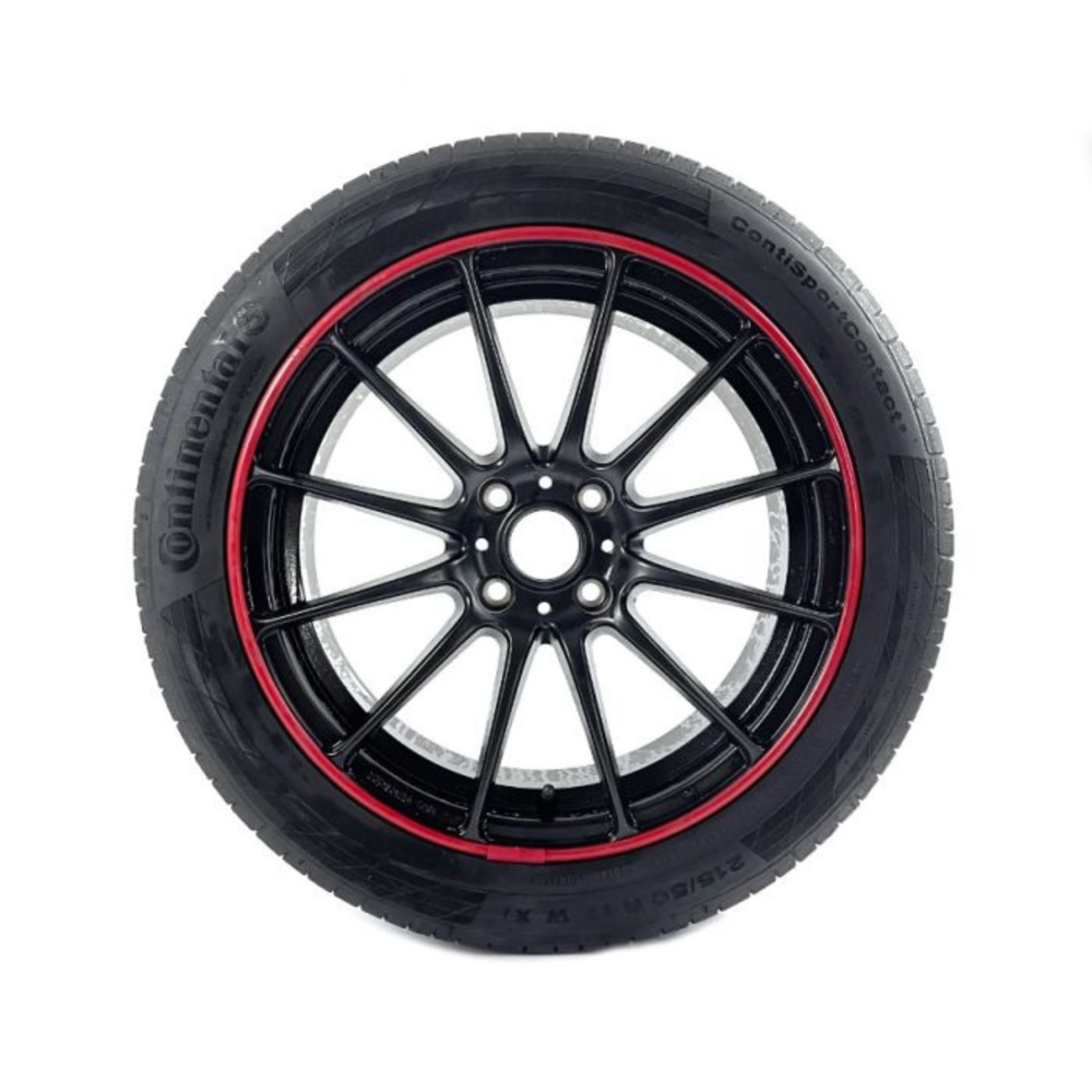 Protección de rines Alloygator | Rojo oscuro | Protección para bordillos | Exclusiva (12-24 pulgadas)